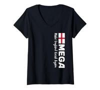 Womens Vote Reform MEGA Make England Great Again Flag Gifts V-Neck T-Shirt