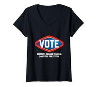 Womens Vote - Removes Orange Stains & Sanitizes The System V-Neck T-Shirt