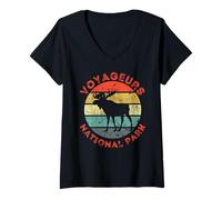 Womens Voyageurs National Park V-Neck T-Shirt
