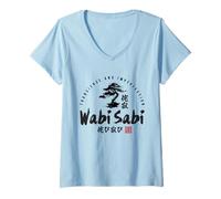 Women's Wabi Sabi Japanese Imperfect Beauty Aesthetic V-Neck T-Shirt