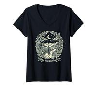 Women's Waddle Your Worries Away Funny Penguin V-Neck T-Shirt