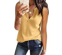 Women's Waffle Knit Tops Short Sleeve V Neck T Shirts Solid Color Tunic Top Plus Size Ladies Casual Summer Blouse Comfy Tops for Work Office T-Shirt UK Clearance