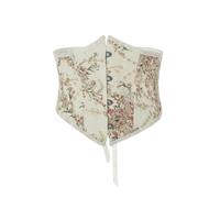 Womens Waist Cincher Lace up Boned Basque White Corset Shapewear Jacquard Boned Bustier Underbust Corsets Top Ladies Waist Belt Elegant Plus Size Body Shaper Holloween Custumes Sale Clearance