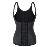 Womens Waist Trainer Corset Vest Weight Loss Breathable Tank Tops Tummy Control Slimming Corset Waist Trimmer Vest XXS-6XL(Color:Black,Size:XXL)