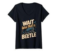 Women's Wait was that a Beetle Insect Entomology V-Neck T-Shirt