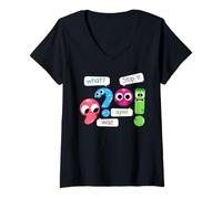 Womens Wait What Stop It I Agree Punctuation English Teacher V-Neck T-Shirt