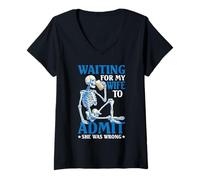 Womens Waiting For My Wife To Admit She Was Wrong - V-Neck T-Shirt