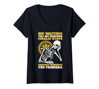 Womens Waiting For Partner To Stop Feeding The Primiera Scopa V-Neck T-Shirt