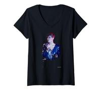 Womens Walk On by Singer Dionne Warwick by Michael Grecco V-Neck T-Shirt