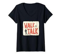 Womens Walk That Talk Speech Costume for Idiom Lovers V-Neck T-Shirt
