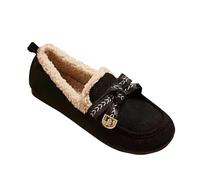 Womens Walking Boots aterproof Women's Plus Velvet Casual Flat Thickened Outdoor now Boots Size 7 (Black, 4.5)