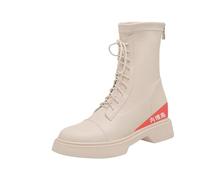 Women's Walking Boots Chunky Boots Inside Out Higher Height Black Ankle Booties Round Head Design Daily Lightweight Riding Walking Hiking Booties