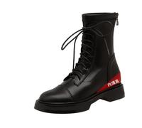 Women's Walking Boots Chunky Boots Inside Out Higher Height Black Ankle Booties Round Head Design Daily Lightweight Riding Walking Hiking Booties