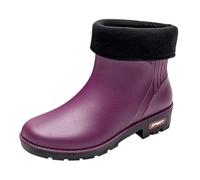 Womens Walking Boots Size 6.5 Women's Spring Summer Autumn and Winter Short Sleeved Cotton Removable and Washable Outdoor Fashion Work Fishing Car Wash Kitchen Non Warm Rain Boots Ladies (Purple, 4.5)