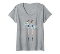 Womens Walking is man's best medicine Hippocrates quote V-Neck T-Shirt