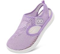 Womens Walking Shoes Breathable Mesh Slip On Sandals Anti Slip Closed Toe Sandal Shoes Lightweight Durable Outdoor Summer Trainers for Ladies Purple Size 8