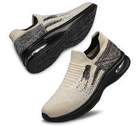 Women's Walking Shoes Lightweight Casual Jogging Shoes Ladies Tennis Shoes Workout Non-Slip Gym Sneakers Apricot Size 7