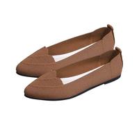 Women's Walking Shoes, Lightweight, Slip-On Shoes, Women's Elegant Slip-On Summer Shoes, Open Back Ballet Flats, Flat Office Shoes, Knitted Loafers, Mesh Low Shoes, Breathable Traditional Shoes for