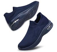 Womens Walking Shoes Non Slip Running Shoes Breathable Workout Shoes Lightweight Gym Sneakers Navy Blue Size 6