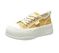 Womens Walking Trainers Comfy Comfortable Shoes for Women UK Yellow
