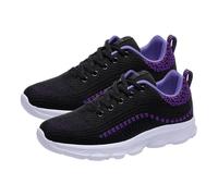 Womens Walking Trainers Comfy Womens Slip on Shoes Purple