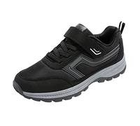 Womens Walking Trainers Hook and Loop, Womens Support Trainers Cushioned Fit, Burgundy Sport Shoes Thick Sole Grip, Non Slip Tread Lightweight Outdoor Footwear, Easy Fastening Sneakers, Park Trail