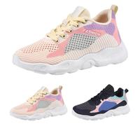 Womens Walking Trainers Womens Trainers Wide Fit Wedge Trainers Breathable Mesh Orthopedic Running Sneakers Casual Arch Support Walking Shoes Comfortable Low Top Ladies Shoes Pink 6