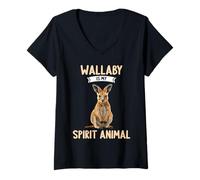 Womens Wallaby is my spirit animal. Wallabies Wallaby V-Neck T-Shirt