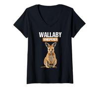 Womens Wallaby Whisperer. Wallabies Wallaby V-Neck T-Shirt