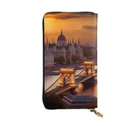 Women's Wallet Clutch Large Capacity Long Wallet Sunset in Budapest Leather Ladies Card Phone Holder Travel Purse