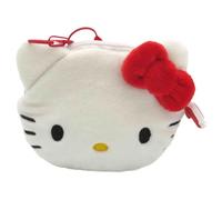 CyP Brands Hello Kitty Purse, Bag, 3D Figure, Kuromi Face, Plush, Black, Official Product, Wallet