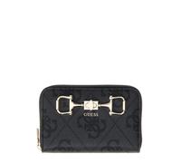 GUESS Purse Janie Logo SLG Zip Around Wallet Coal Logo Dark Grey