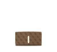GUESS Purse Yvonne Logo SLG Flap Organizer Latte Logo Light Brown