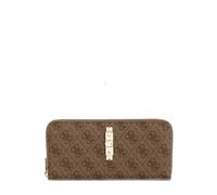 GUESS Purse Yvonne Logo SLG Large Zip Around Wallet Latte Logo Light Brown