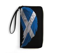 Women's Wallets America and Scotland Scottish Flag Women Card Case Retro Style Leather Purse Soft Leather Wallet for Kids, Unisex, Mother