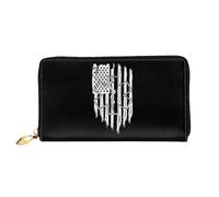 Women's Wallets American Flag EMS Star of Life EMT Paramedic Coin Purse Artistic Leather Wallet with Zipper Pocket Ladies Wallet Pouch for Kids, Women, Evening Party