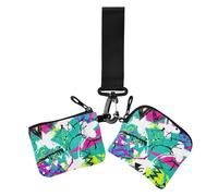 Women's Wallets Card Cases 1970s Disco Retro Grunge Graffiti Large Capacity Card Money Holder with Zipper Pocket for Men Women 2 Pcs, 1970S disco retro grunge graffiti34, 4.13" x 3.51" & 4.13" x