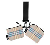 Women's Wallets Card Cases Minimalist Business Card Case Money Organizer with Keychain for Ladies Girls 2 Pcs, Buffalo Plaid Tartan Check Scotland Fashion Seamless Pattern, 4.13"(L) x 3.5"(W), Travel