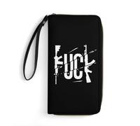 Women's Wallets Guns Wallet Pouch with Zipper Pocket Leather Wallet Microfiber Leather Purse for Girls, Women, Teacher