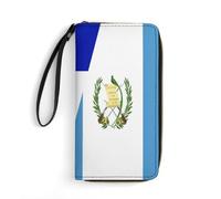Women's Wallets Half El Salvadorean Half Guatemala Flag Leather Wallet Artistic Leather Purse Colourful Handbags for Women, Friend, Teacher