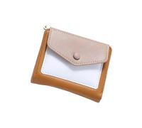 Womens Wallets Large Capacity Credit Card Holder Pu Leather Clutches Short Wallet Ladies Travel Purses Bifolds Wallets Ladies Purse Money Bag, Khaki, Mass Beauty
