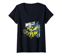 Women's Walls are Part of The Plan - Padel Player V-Neck T-Shirt