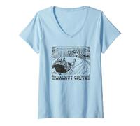 Womens Walnut Grove Minnesota USA 1874 Winter Christmas Snow V-Neck T-Shirt