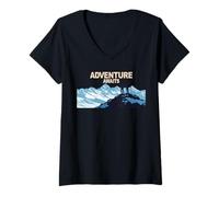 Womens Wander Beyond The Peaks V-Neck T-Shirt