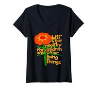 Women's War is Not Healthy for Children and Other Living Things V-Neck T-Shirt