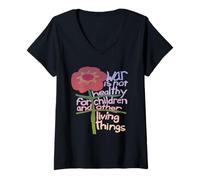 Womens War Is Not Healthy For Children And Other Living Things V-Neck T-Shirt
