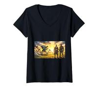 Women's War of the Worlds Science Fiction Martians Finally Collapse V-Neck T-Shirt