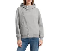 Womens Warm Basic Sweatshirt Comfortable Plus Sizes Hoodies Plain Zip Up Hoodie for Ladies Sweaters Cute Loose Activewear With Pockets Drop Shoulder Pullover Uni-Sex Light Gray