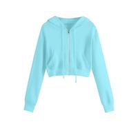 Womens Warm Basic Sweatshirt Long Sleeves Sweatshirts Y2K Gothic Fleece Hoodies Uk Girls Activewear With Pockets Hoodie Tops Holiday Clothes Uni-Sex Plain Loose