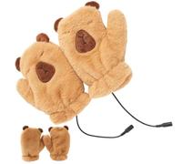 Women's Warm Gloves Washable Plush Mittens With Animals And | Windproof Hand Warmer Gloves for Motorcycle, Snowboard, Ski, Office, Winter and Fishing